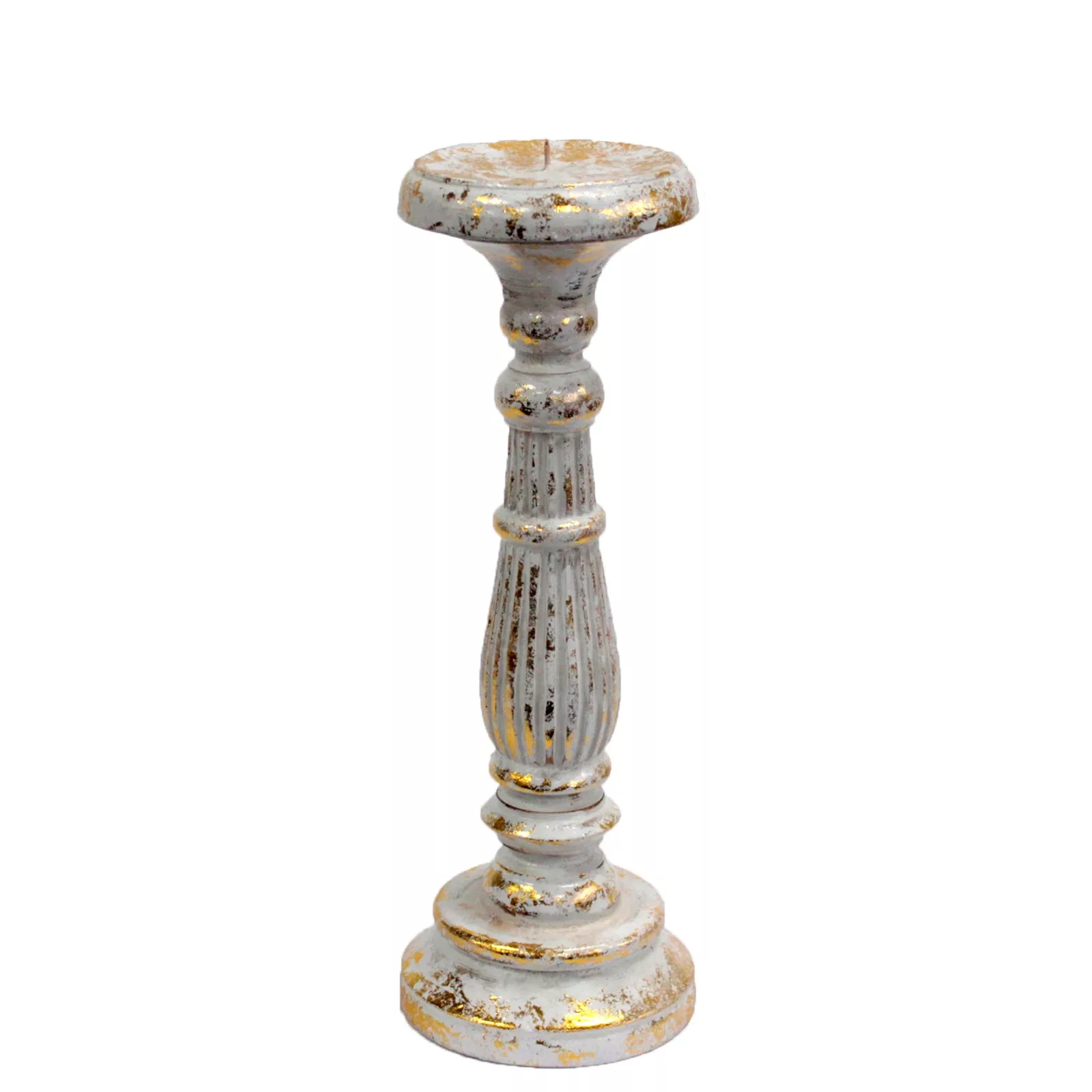 Medium Candle Stand – White Gold