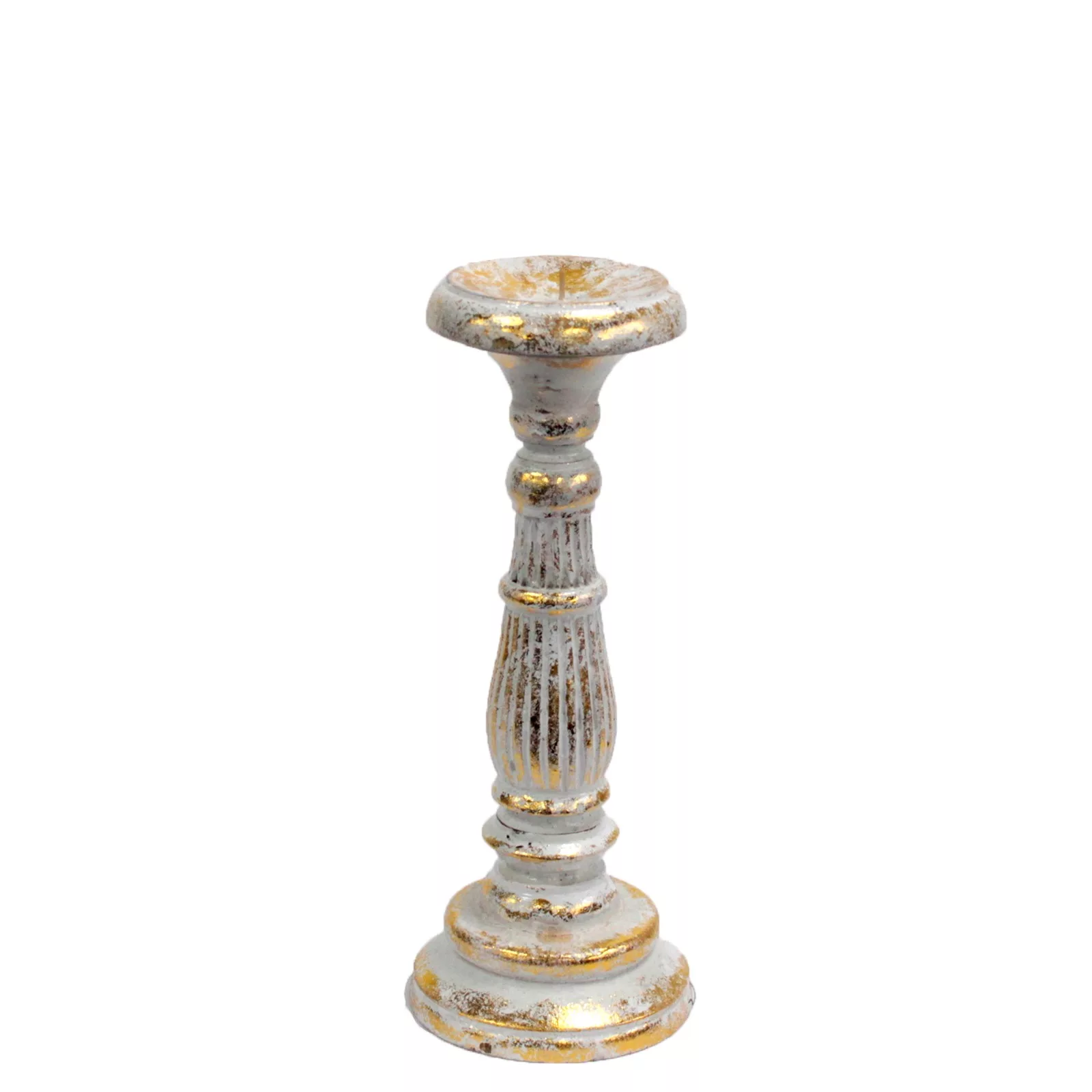 Small Candle Stand – White Gold