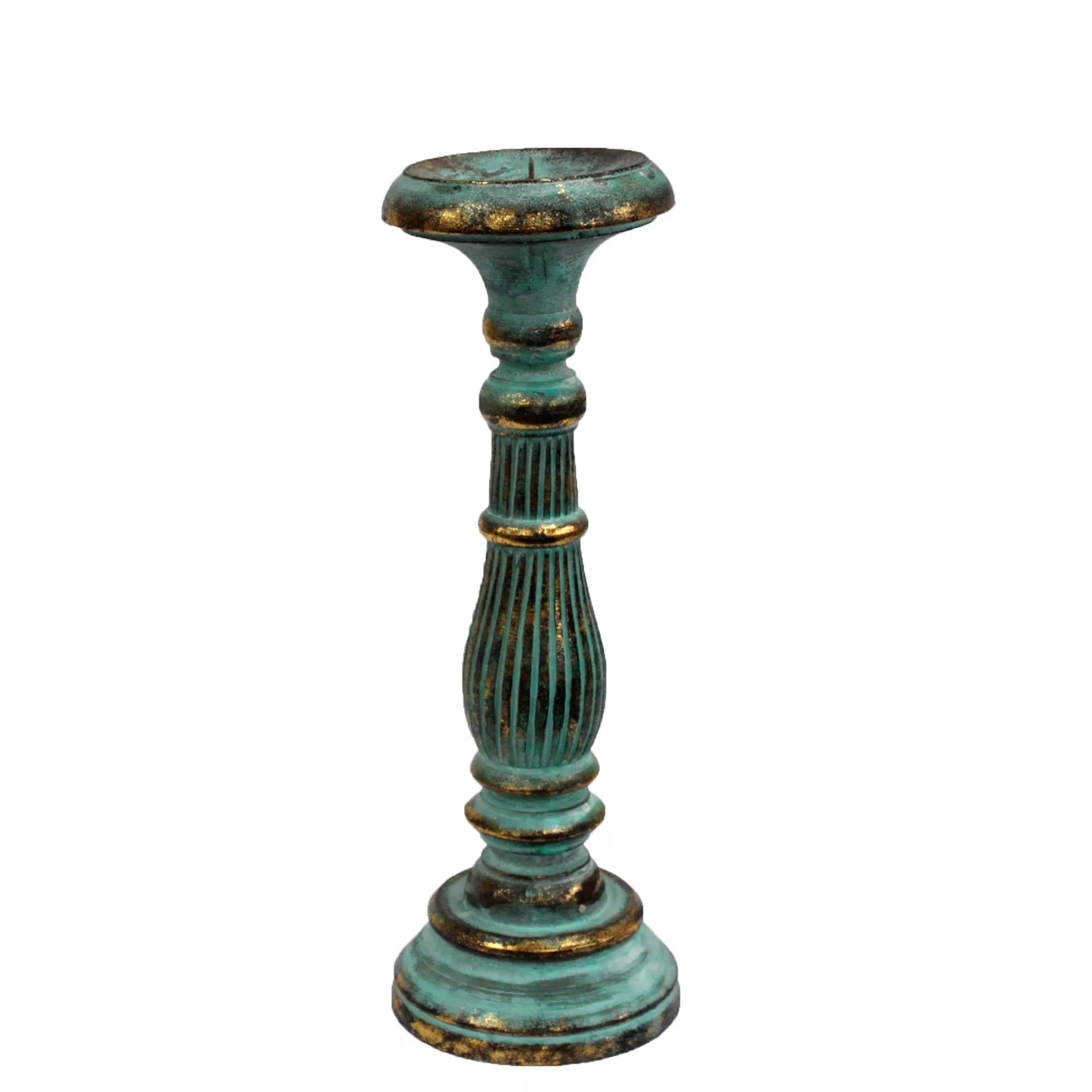 Medium Candle Stand – Turquois Gold