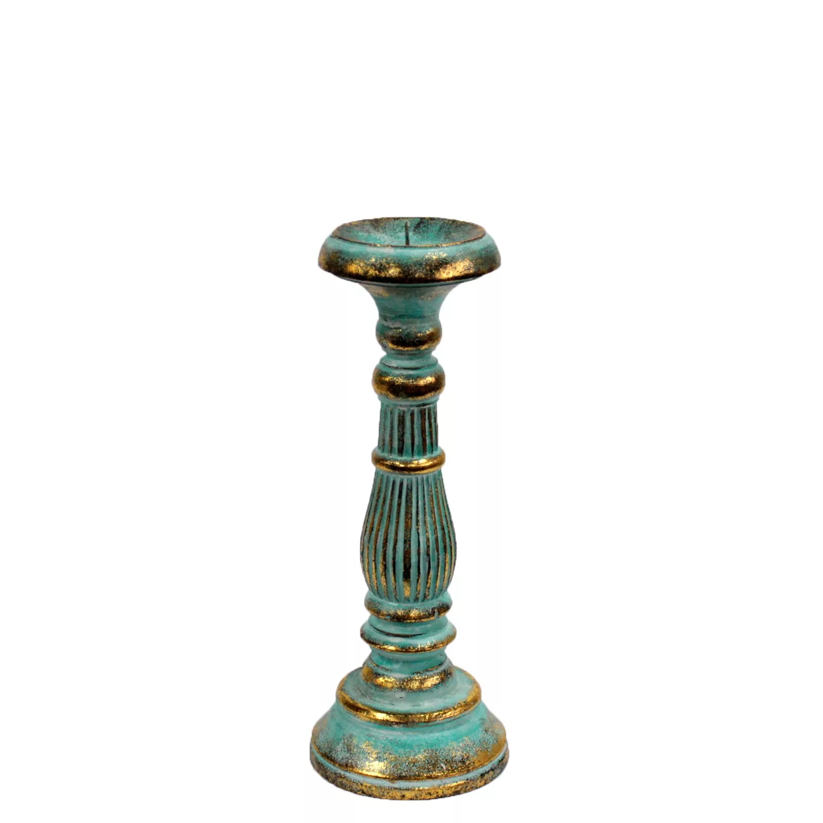 Small Candle Stand – Turquois Gold