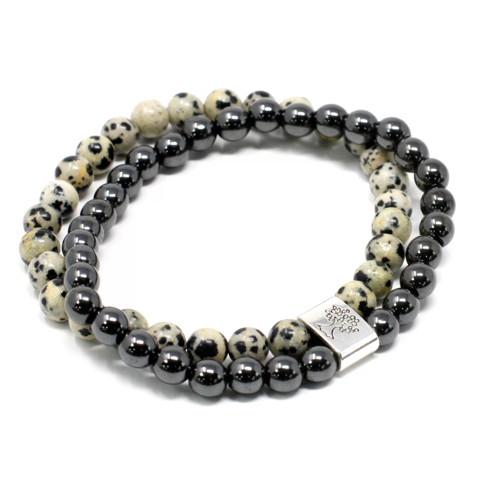 Magnetic Gemstone Bracelet – Dalmation Jasper