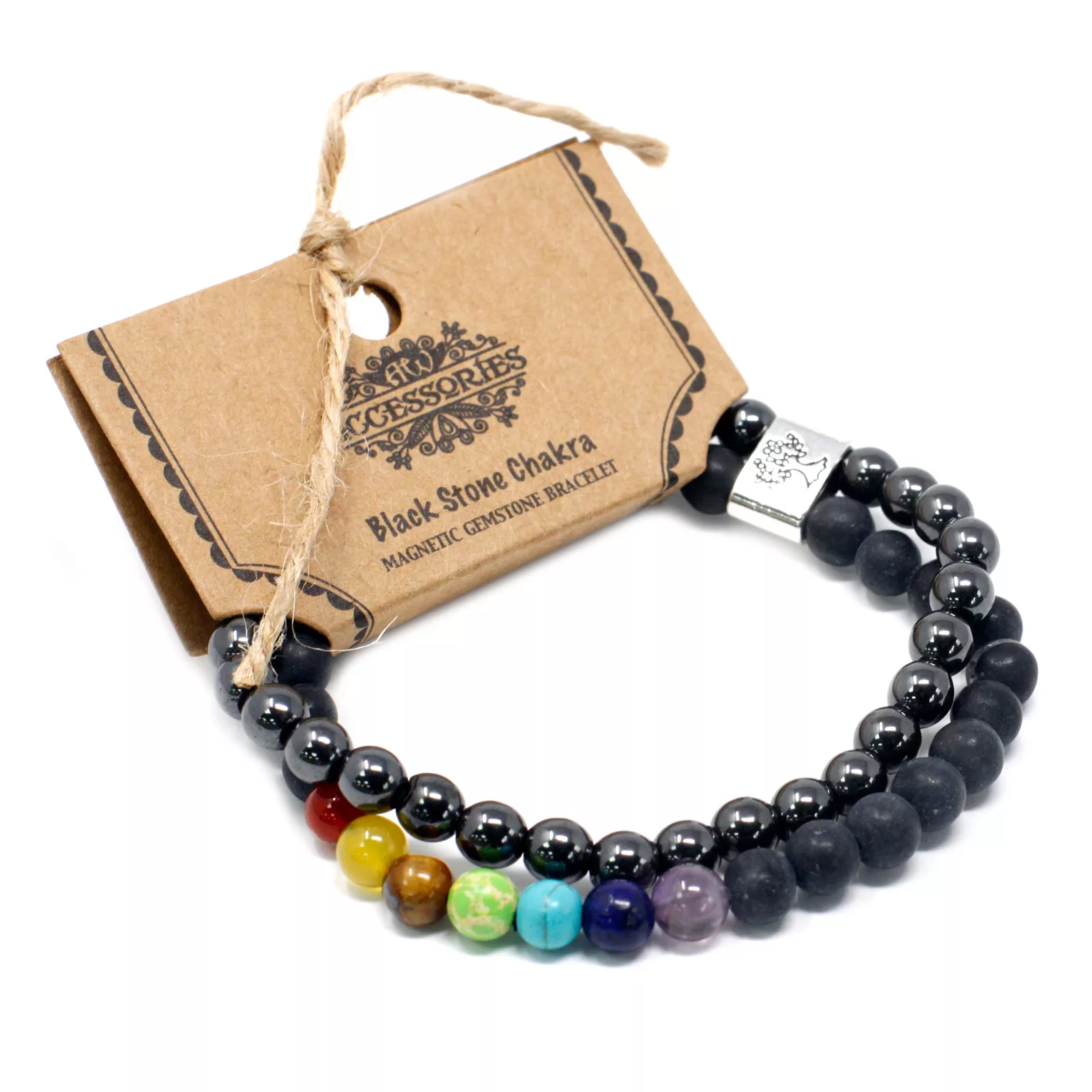 Magnetic Gemstone Bracelet – Black Stone Chakra
