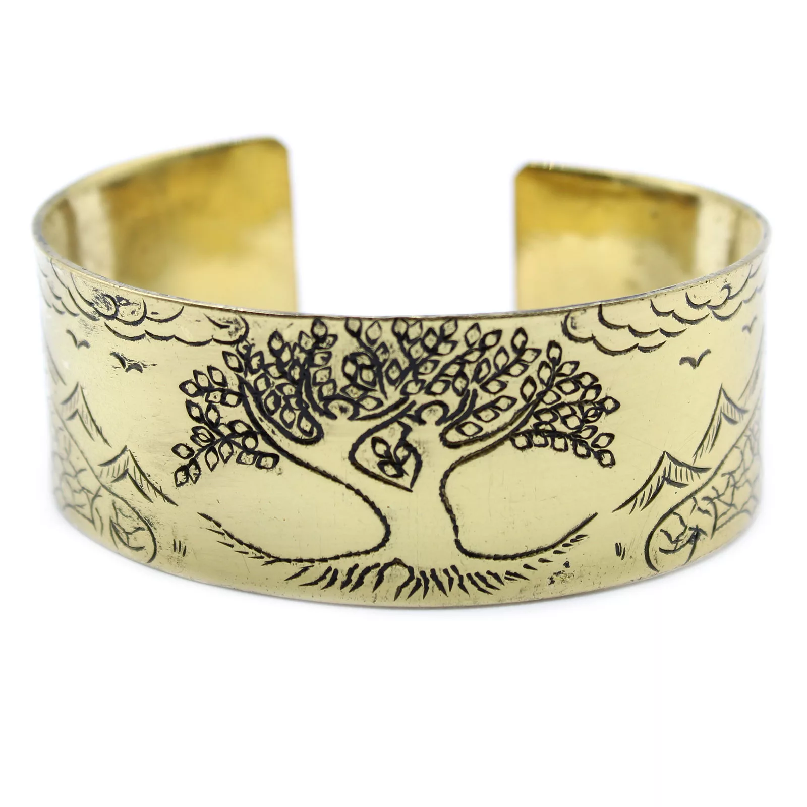 Brass Tibetan Mantra Bracelet – Tree of Life