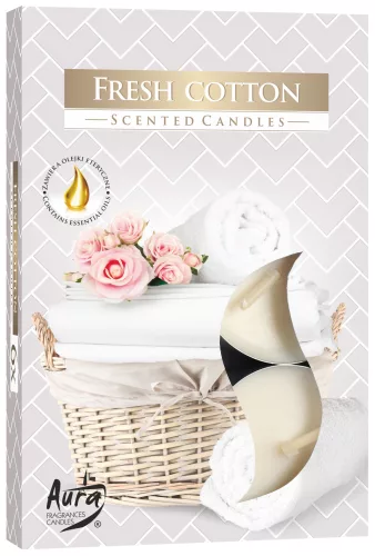Set of 6 Scented Tealights – Fresh Cotton