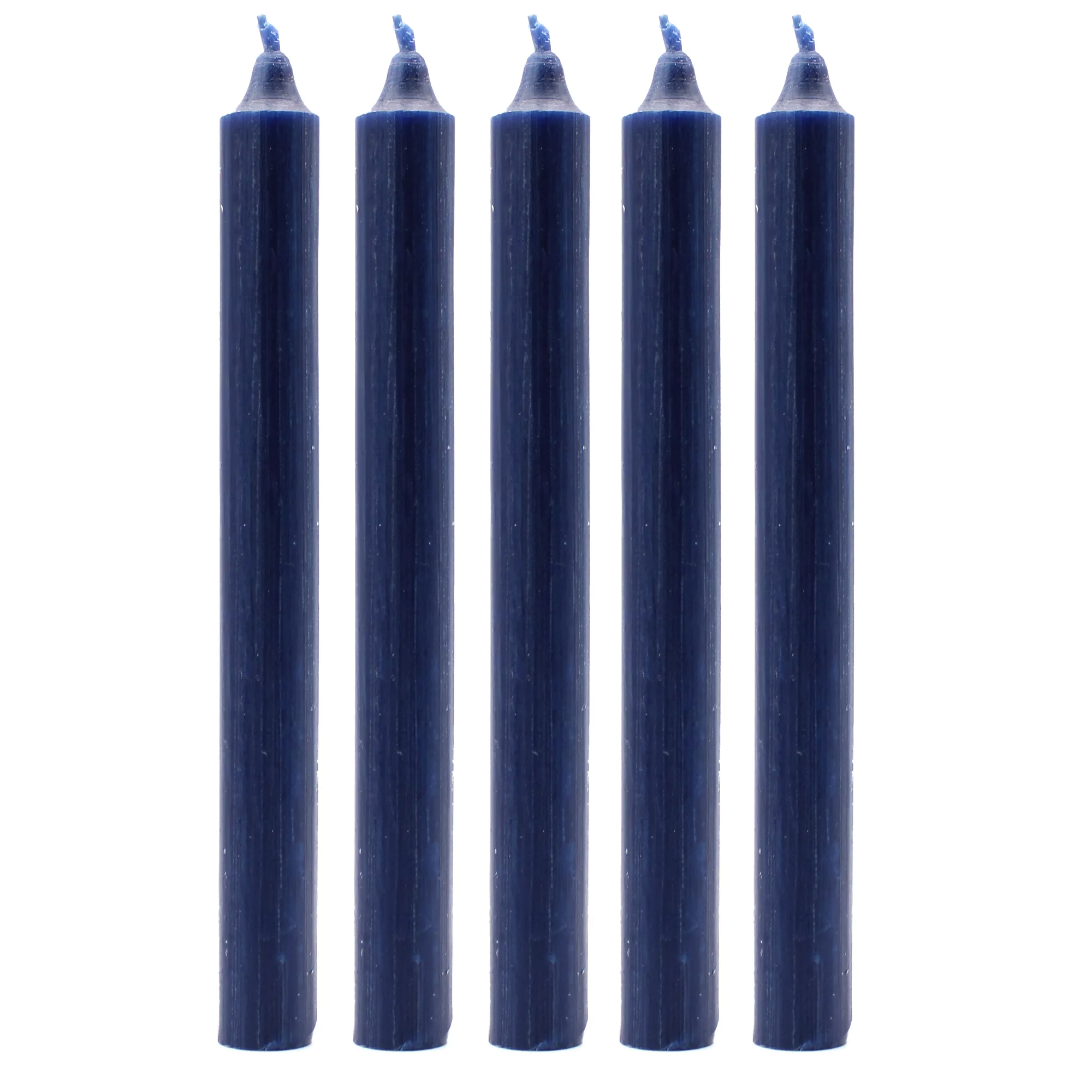Solid Colour Dinner Candles – Rustic Navy – Pack of 5