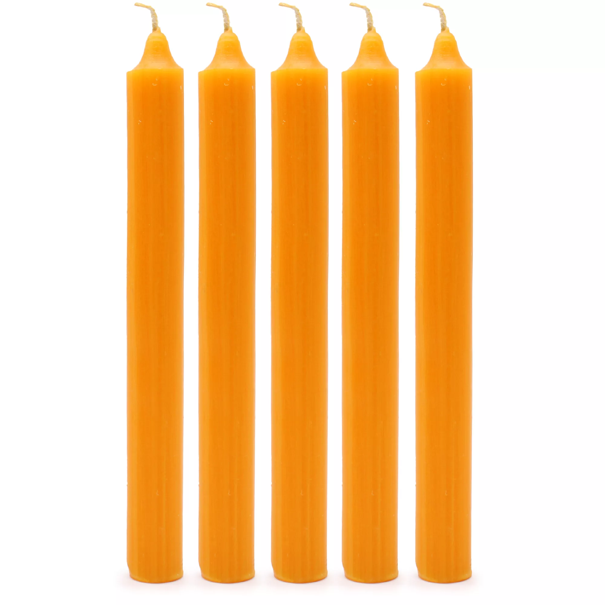 Solid Colour Dinner Candles – Rustic Mango – Pack of 5