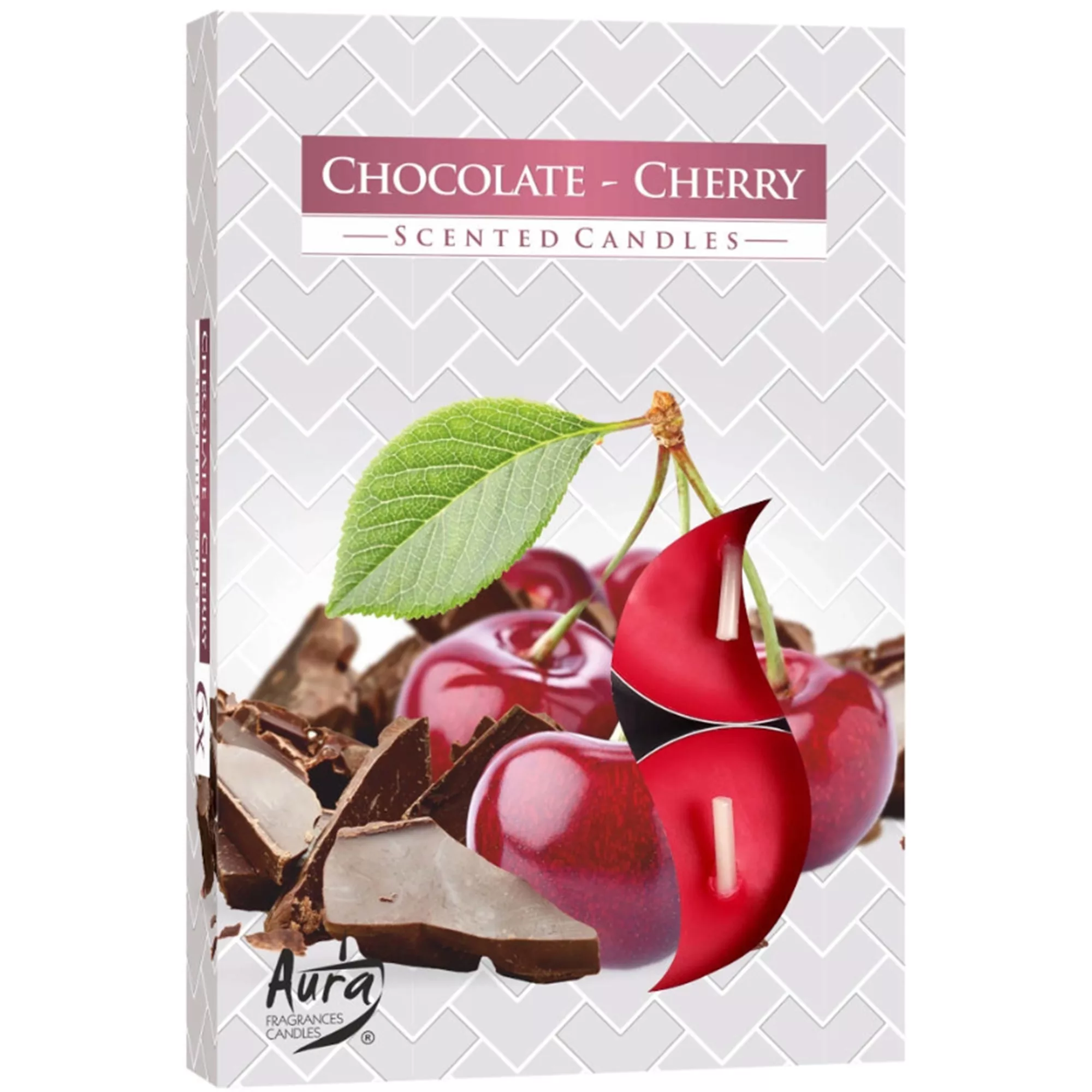 Set of 6 Scented Tealights – Chocolate & Sour Cherry