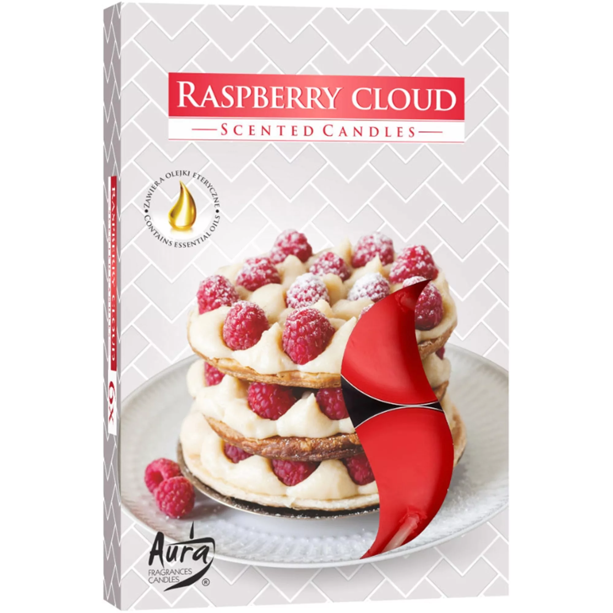 Set of 6 Scented Tealights – Raspberry Cloud