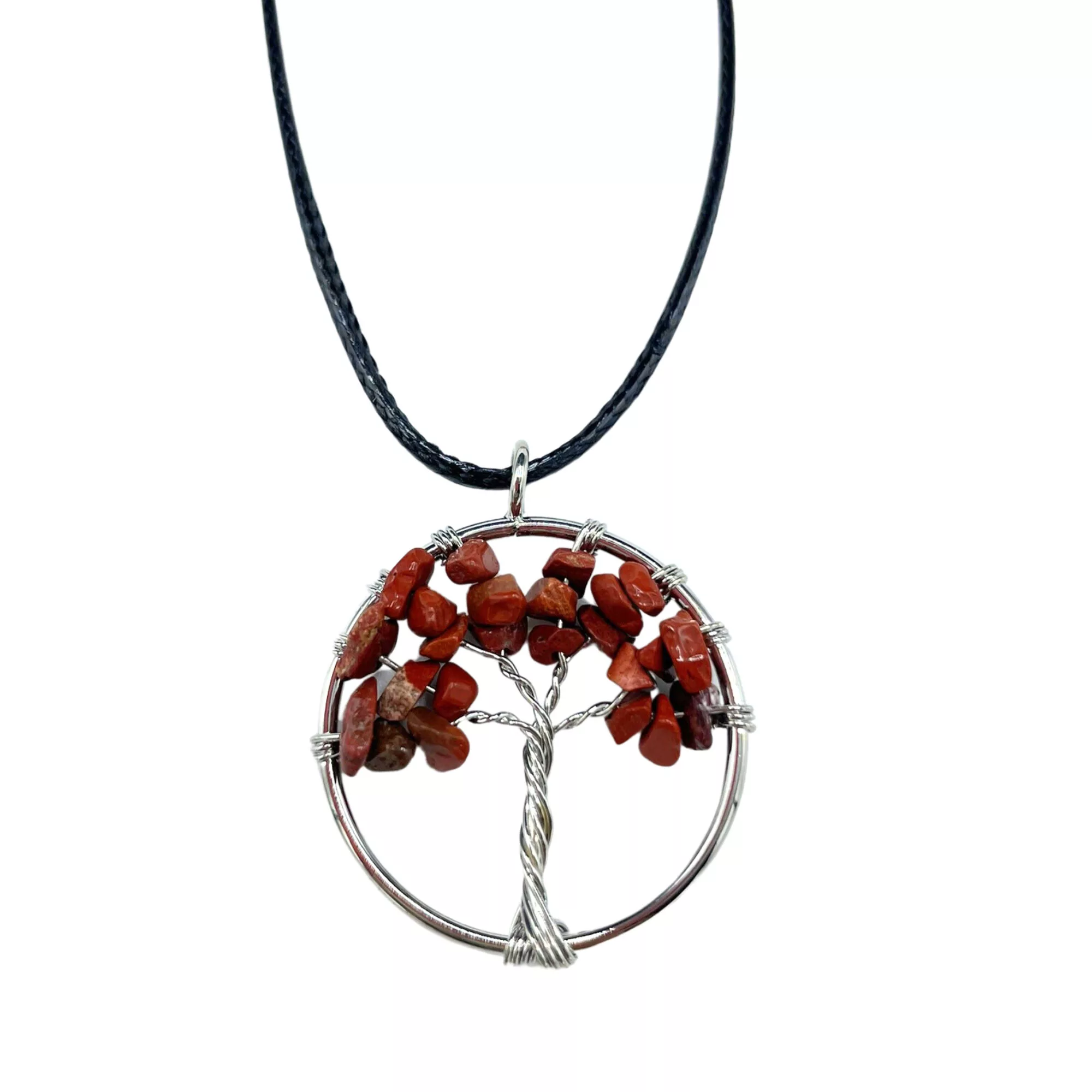 Tree of Life Pendant – Red Jasper