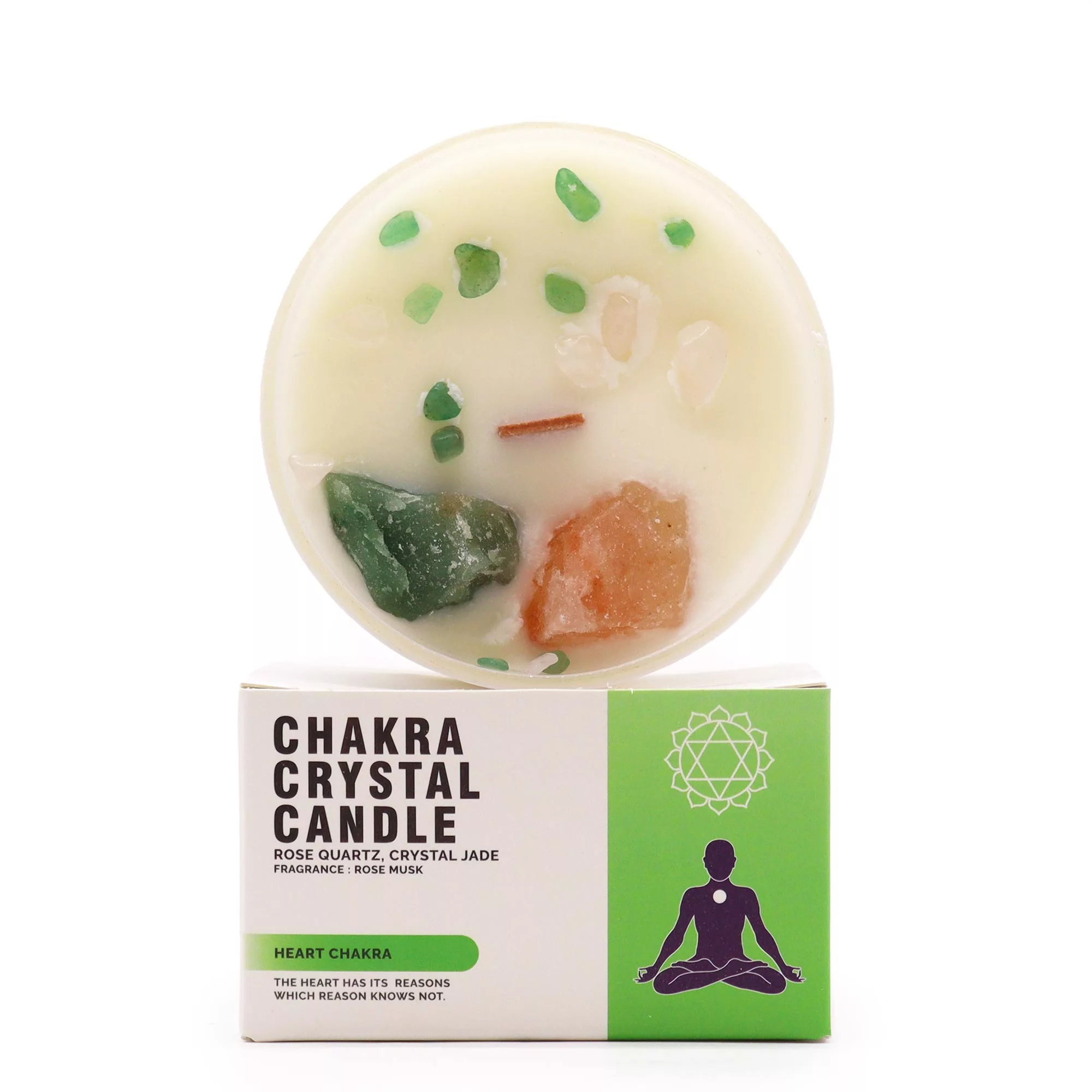 Chakra Crystal Candles – Heart Chakra