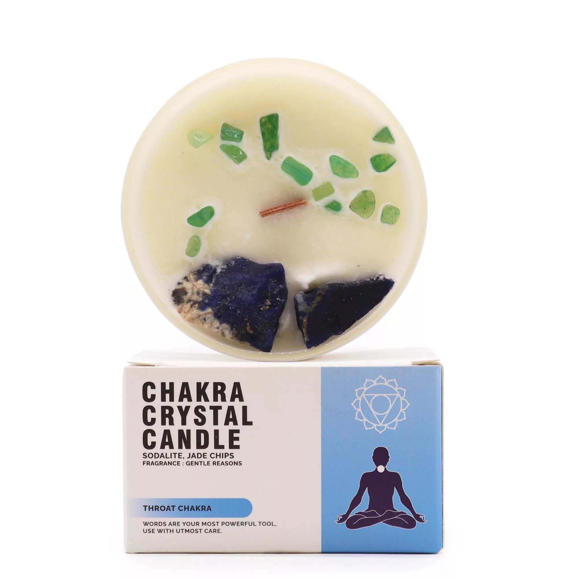 Chakra Crystal Candles – Throat Chakra