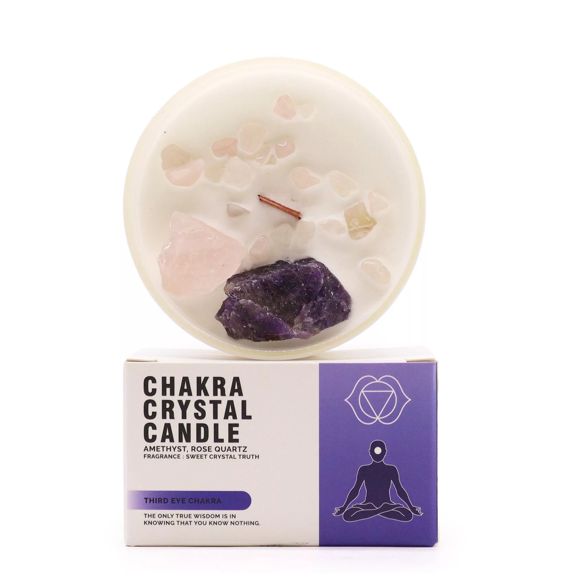 Chakra Crystal Candles – Third Eye Chakra