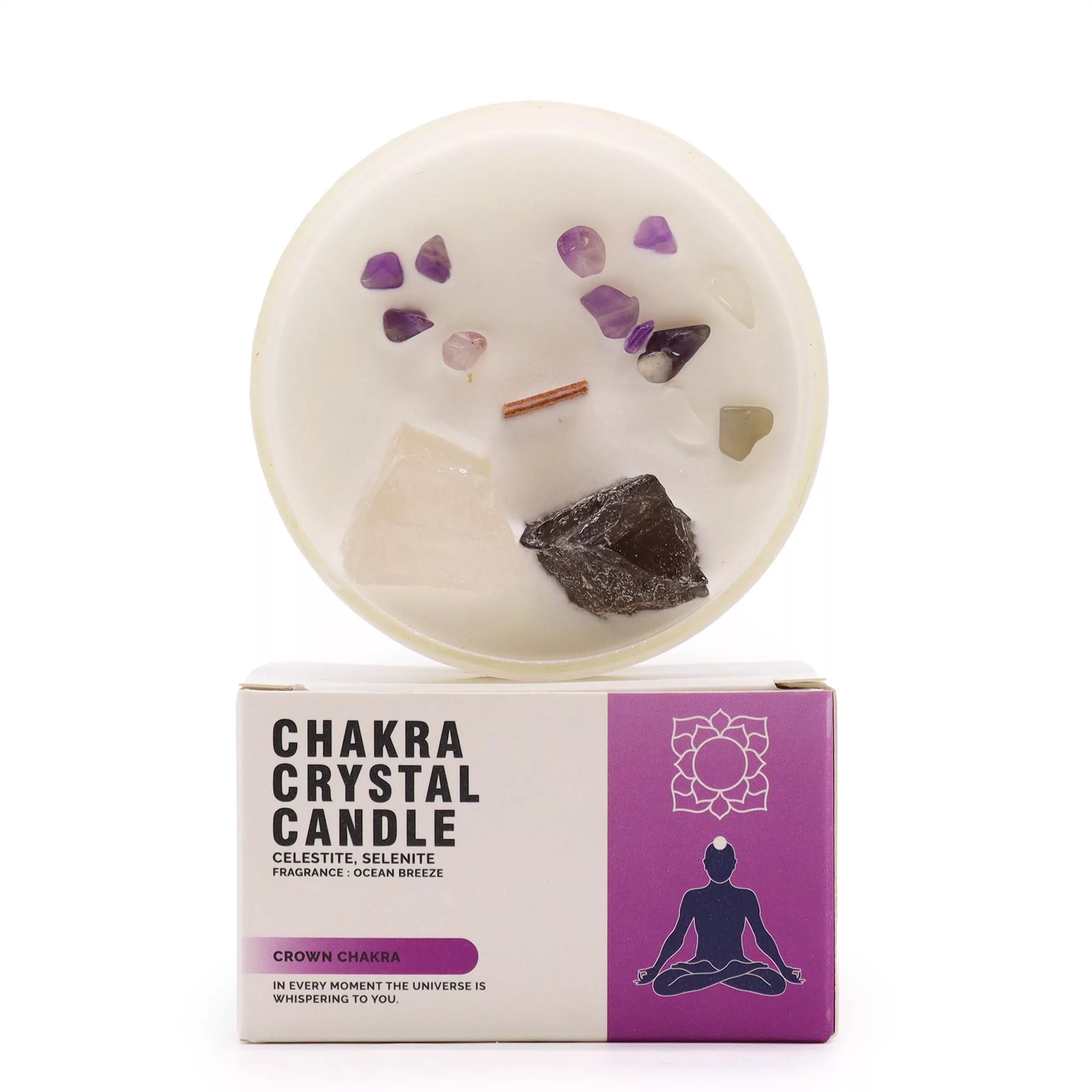 Chakra Crystal Candles – Crown Chakra