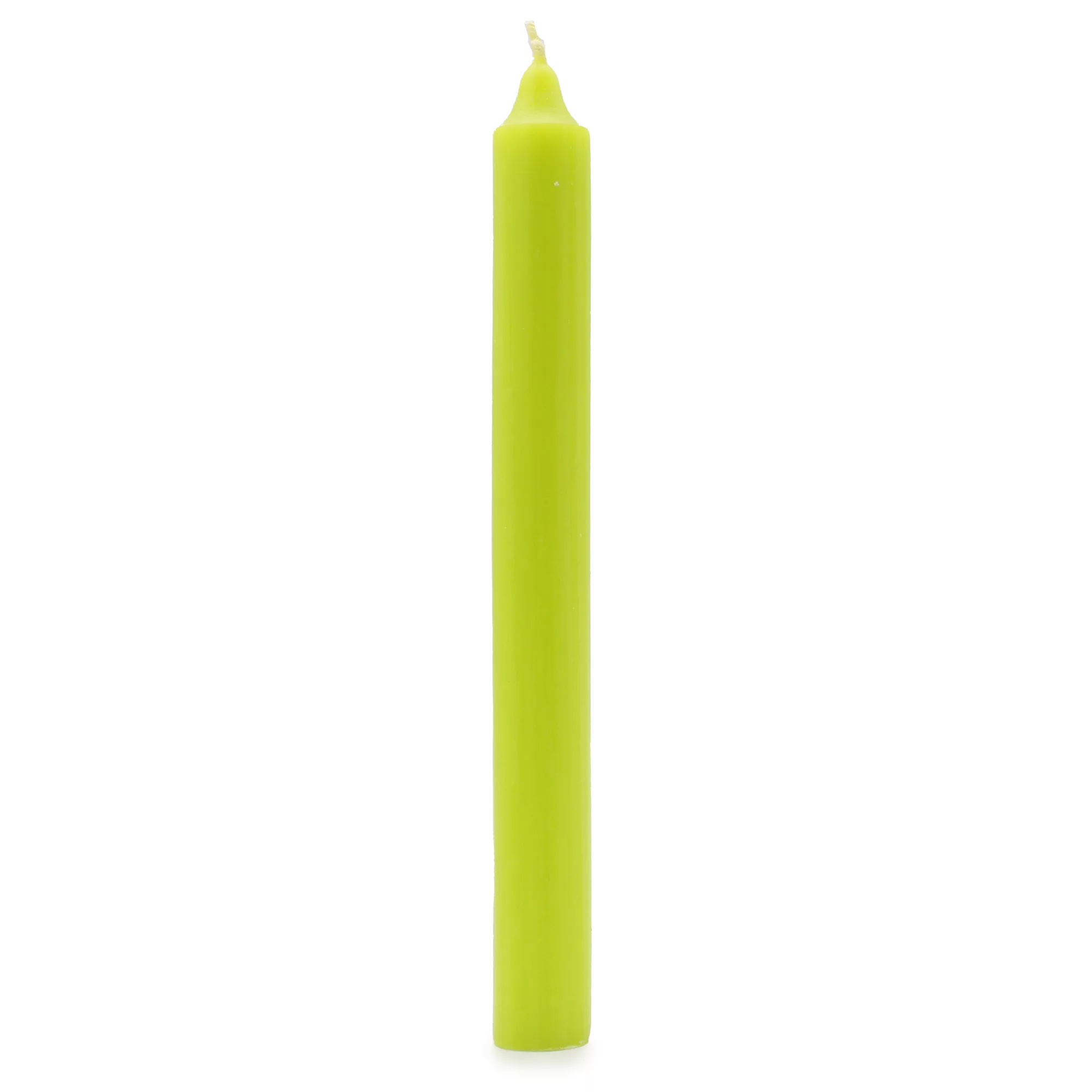 Solid Colour Dinner Candles – Rustic Lime Green – Pack of 5