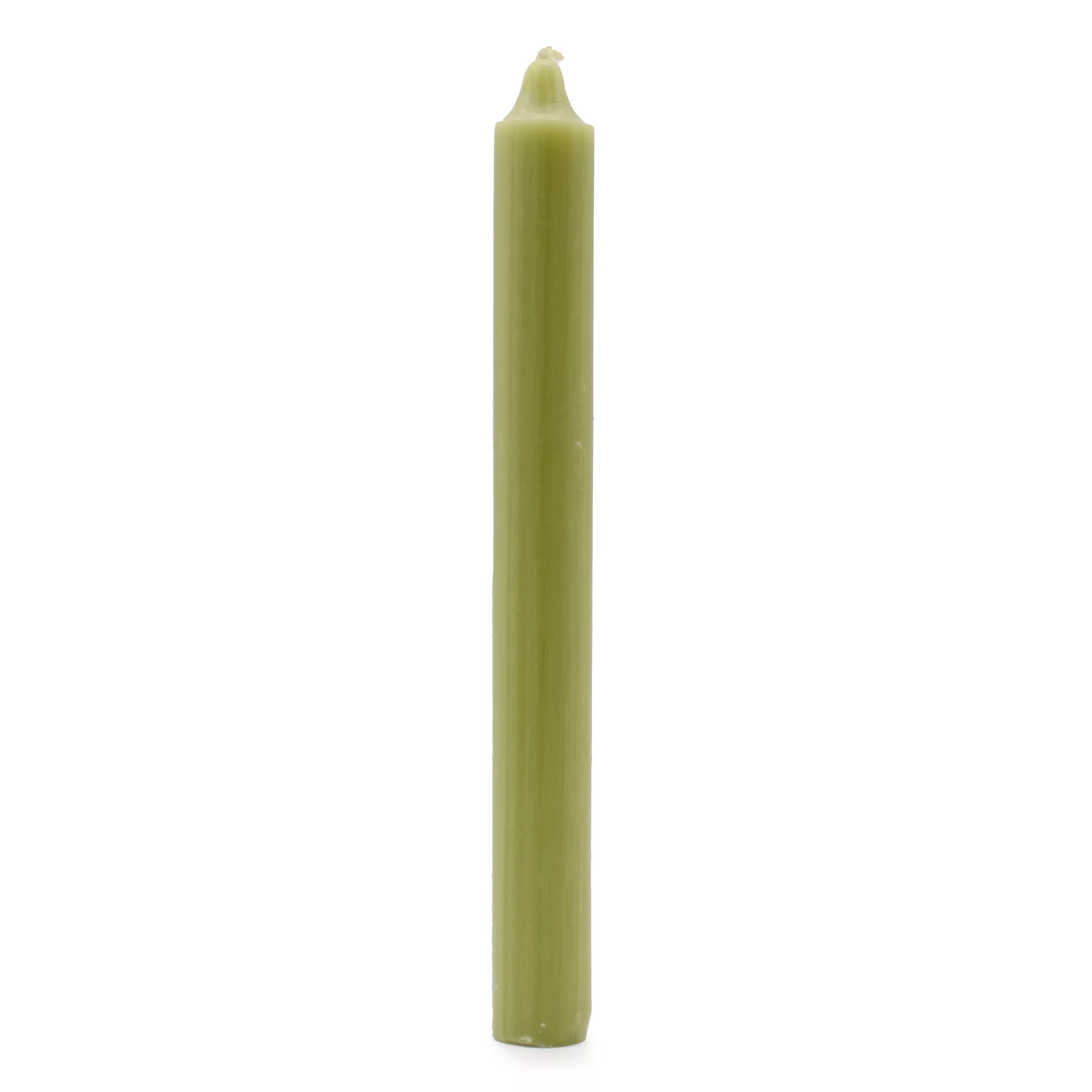Solid Colour Dinner Candles – Rustic Olive – Pack of 5