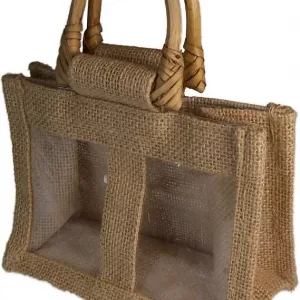 Two Jar Jute Gift Bag – Natural