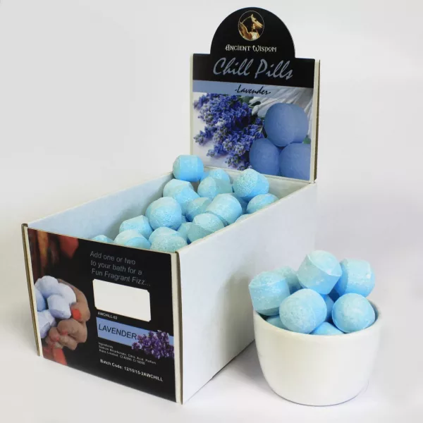 1.3Kg Box of  Chill Pills (Mini Bath Bombs) - Lavender - Image 2