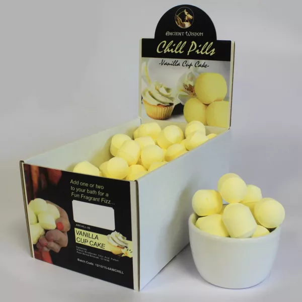 1.3Kg Box of Chill Pills (Mini Bath Bombs) - Vanilla Cup Cake - Image 2