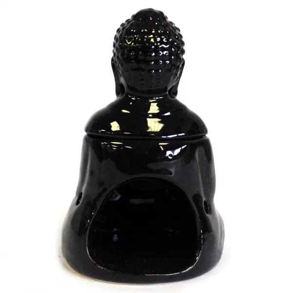 Sitting Buddha Oil Burner - Black - Image 2