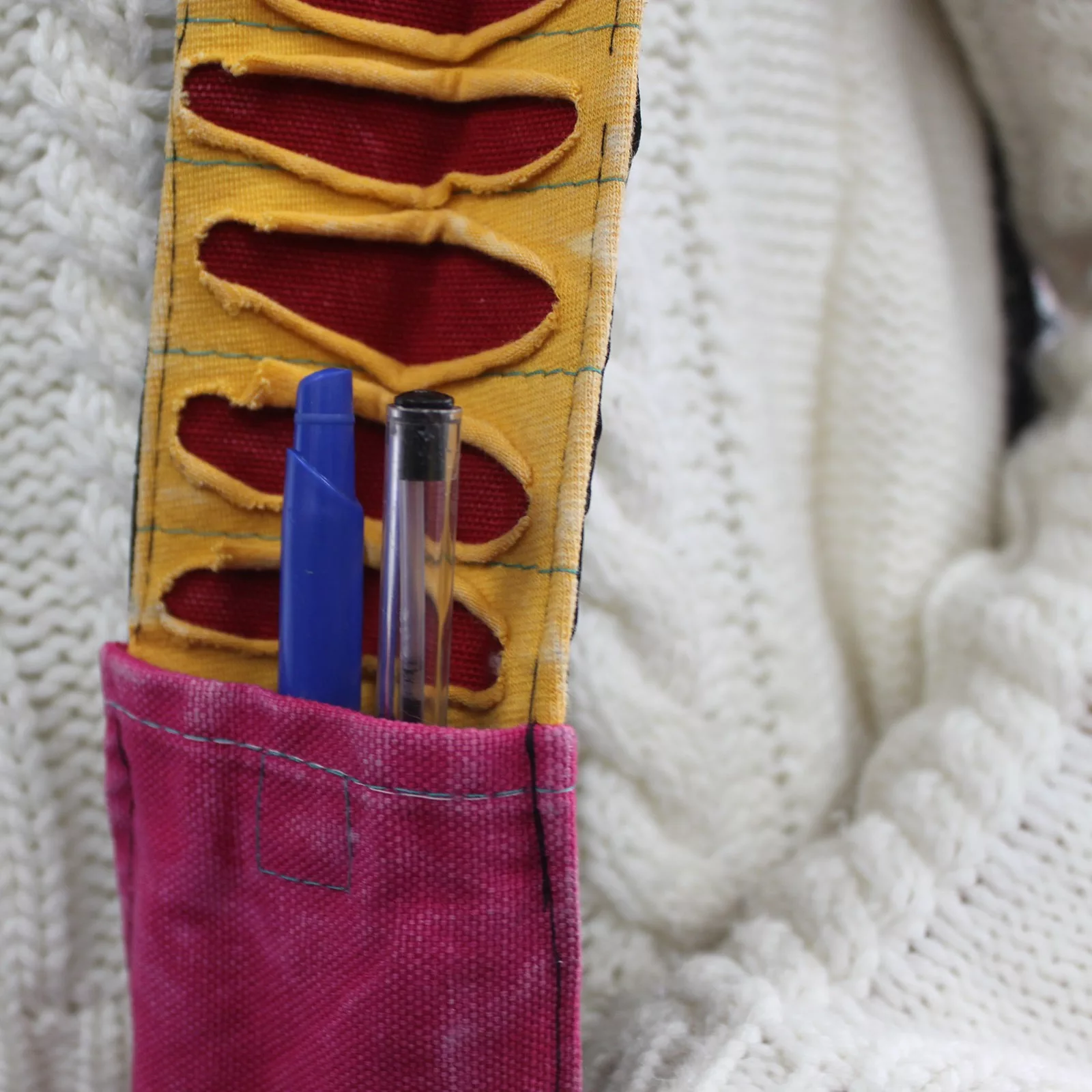 Ethnic Sling Bag - Teal / Om - Image 2