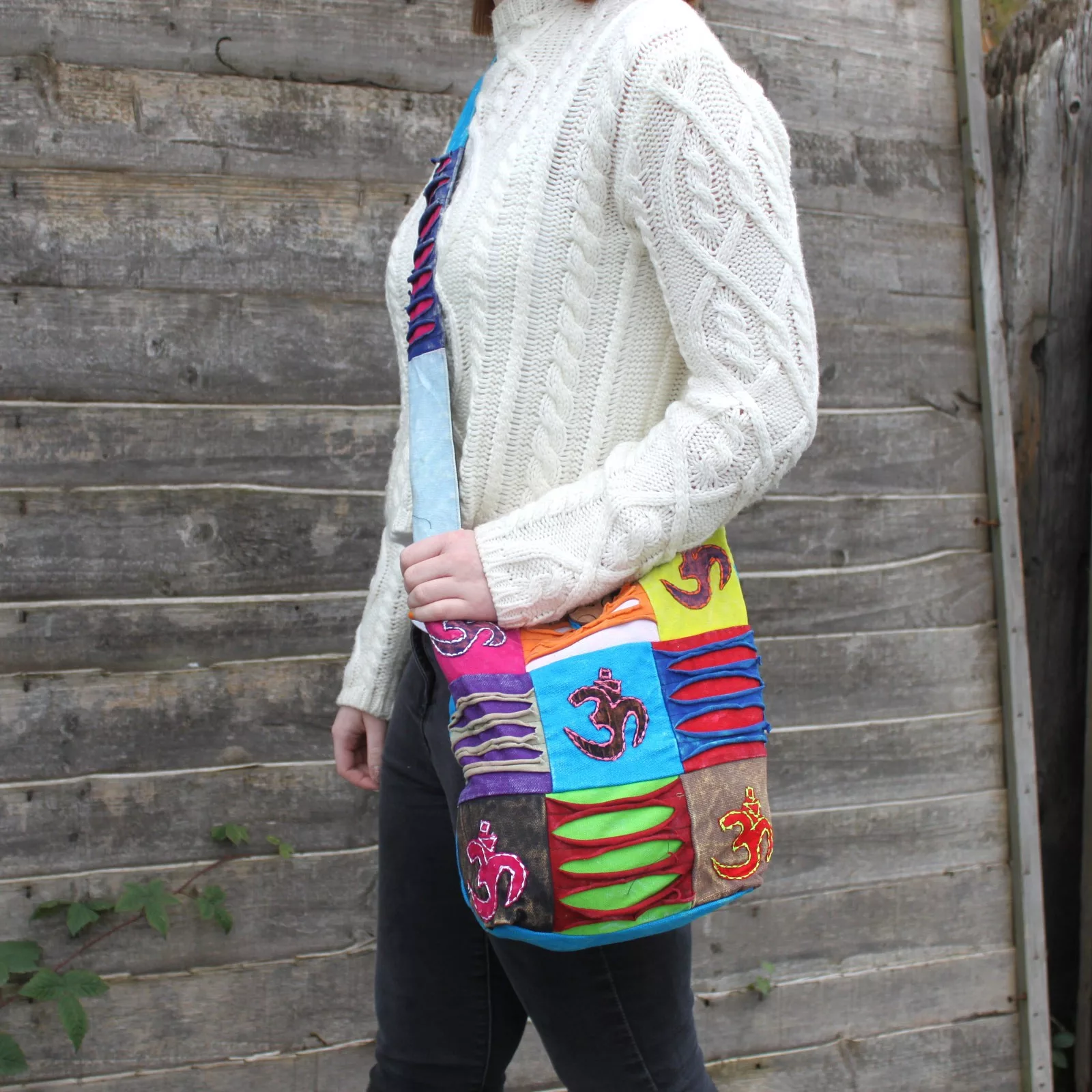 Ethnic Sling Bag - Sand / Peace - Image 3