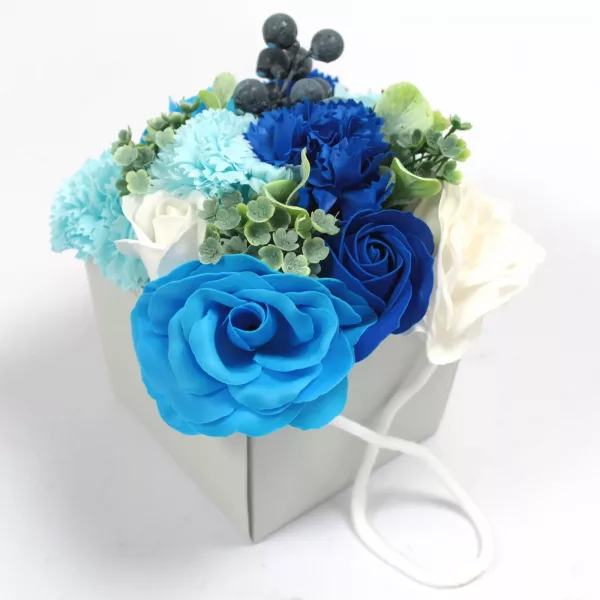 Soap Flower Bouquet - Blue Wedding - Image 2