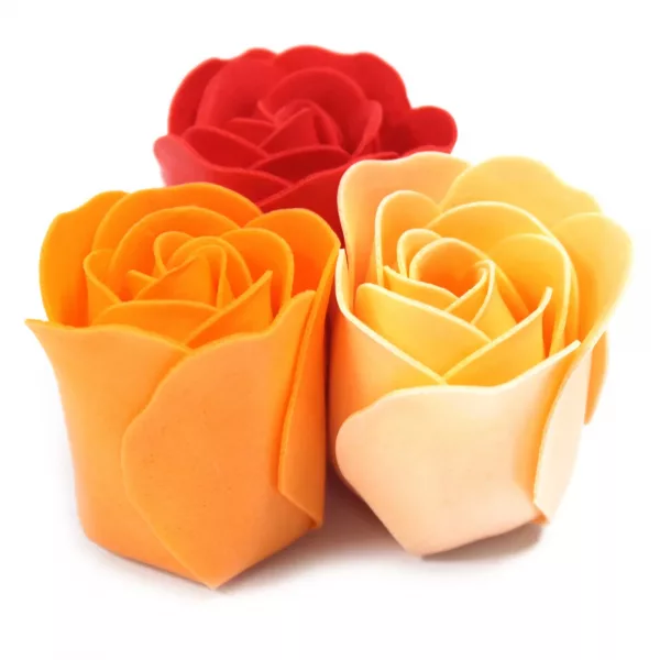 Set of 9 Soap Flower Box - Peach Roses - Image 3