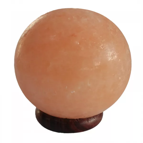 Salt Lamp Ball - Big Wooden Base - Image 2