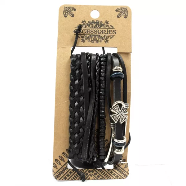 Mens Bracelet Sets - Black & Macho (asst) - Image 3