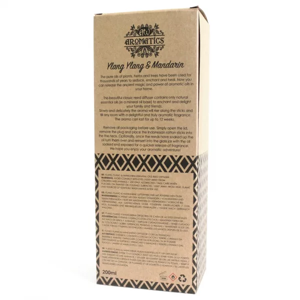 200ml Ylang Ylang & Mandarin Essential Oil Reed Diffuser - Image 4