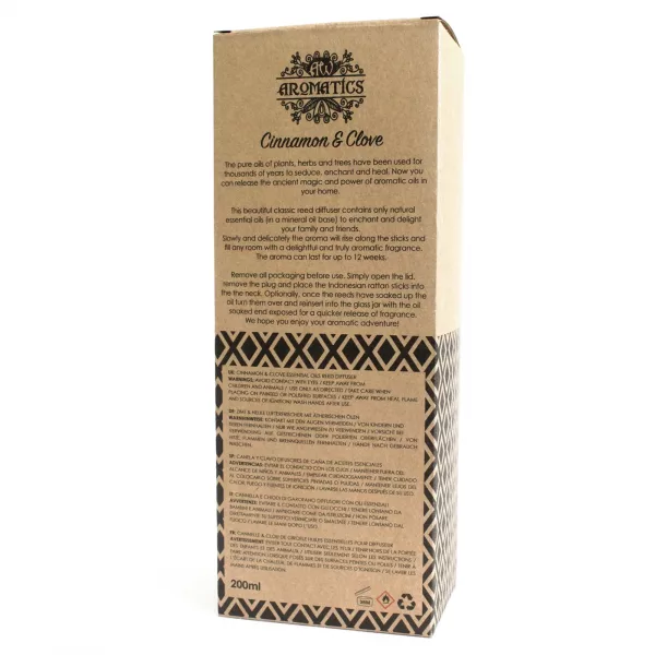 200ml Cinnamon & Clove Essential Oil Reed Diffuser - Image 4