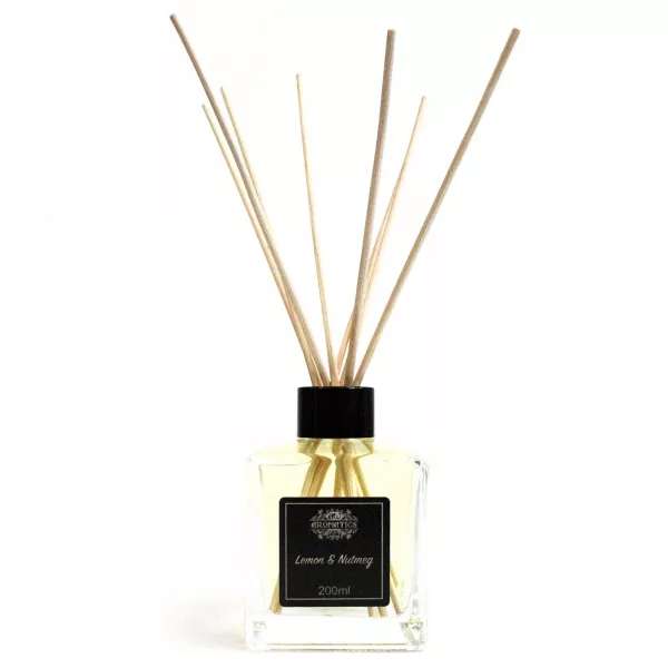 200ml Lemon & Nutmeg Essential Oil Reed Diffuser - Image 2