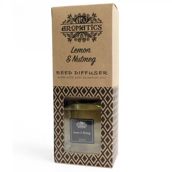 200ml Lemon & Nutmeg Essential Oil Reed Diffuser - Image 3