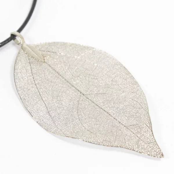 Necklace - Bravery Leaf - Silver - Image 2