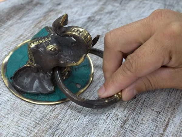 Brass Door Knocker - Stags Head - Image 4