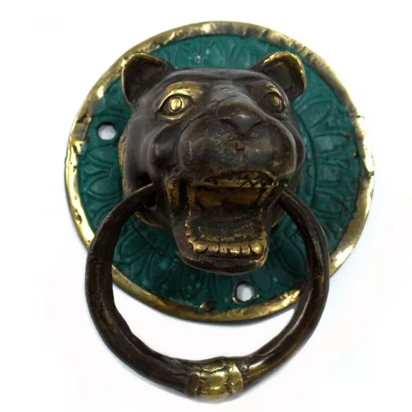 Brass Door Knocker - Tiger Head - Image 3