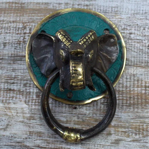Brass Door Knocker - Elephants Head - Image 2