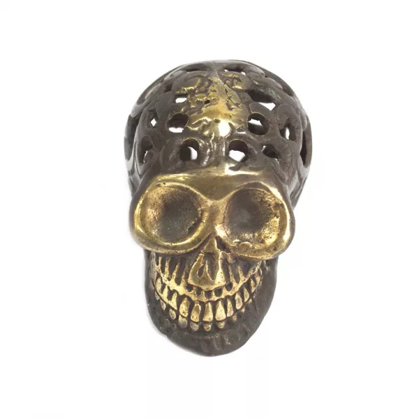 Vintage Brass Skull - Small - Image 2
