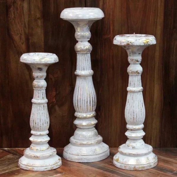 Small Candle Stand - White Gold - Image 3
