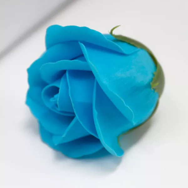 Craft Soap Flowers - Med Rose - Sky Blue - Image 3