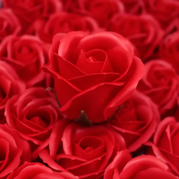 Craft Soap Flowers - Med Rose - Red - Image 3