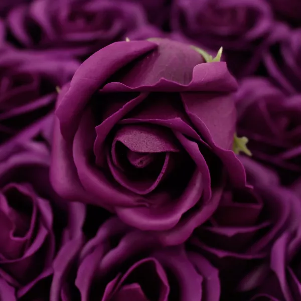 Craft Soap Flowers - Med Rose - Deep Violet - Image 3