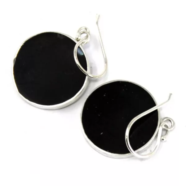 Tree of Life Silver Earrings 15mm - Abalone - Image 2