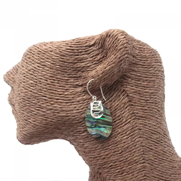 Shell & Silver Earrings - Abalone - Image 3