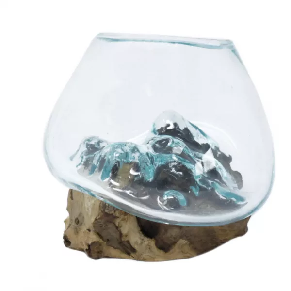 Molten Glass on Wood - Small Bowl - Image 2