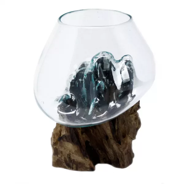 Molten Glass on Wood - Large Bowl - Image 2