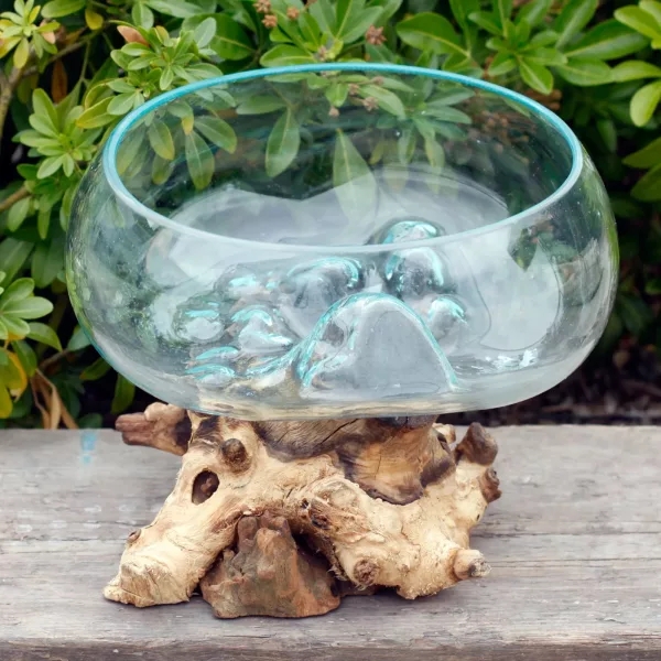 Molten Glass on Wood - Open Lrg Bowl - Image 2