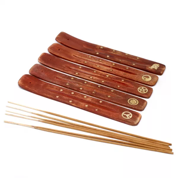 Brass Inlaid Ashcatcher - Mango Wood - Image 2