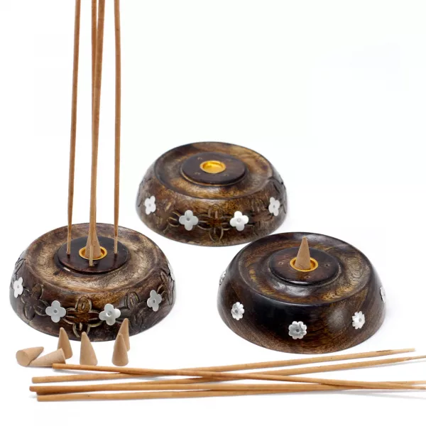 Cone & Stick Burner- Asst Design - Mango Wood - Image 3