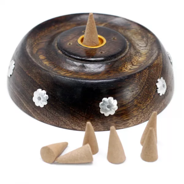 Cone & Stick Burner- Asst Design - Mango Wood - Image 4